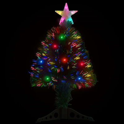 vidaXL Vánoční stromek se stojanem a LED 64 cm optické vlákno