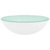 vidaXL Umyvadlo tvrzen&eacute; sklo 42 x 14 cm b&iacute;l&eacute;