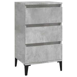 vidaXL Nočn&iacute; stolek betonově &scaron;ed&yacute; 40 x 35 x 70 cm kompozitn&iacute; dřevo