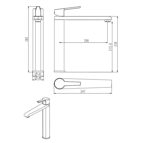 SCH&Uuml;TTE Dřezov&aacute; baterie VITA nerezov&aacute; ocel