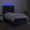vidaXL Box spring postel s matrac&iacute; a LED čern&aacute; 80 x 200 cm textil