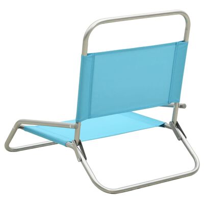 vidaXL Skládací plážové židle 2 ks tyrkysové textil