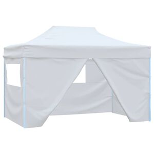 vidaXL Profesion&aacute;ln&iacute; skl&aacute;dac&iacute; party stan 4 bočnice 280x410x315 cm ocel b&iacute;l&yacute;