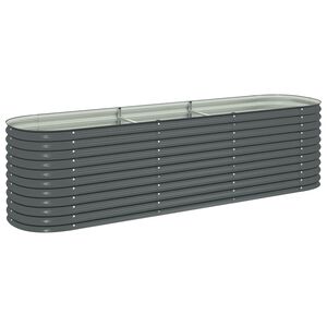 vidaXL Vyv&yacute;&scaron;en&yacute; z&aacute;hon 320 x 80 x 81 cm pozinkovan&aacute; ocel &scaron;ed&yacute;