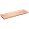 vidaXL Koupelnov&aacute; deska hněd&aacute; 80x30x(2-4) cm o&scaron;etřen&yacute; masivn&iacute; dřevo