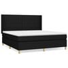 vidaXL Box spring postel s matrac&iacute; čern&aacute; 160x200 cm textil