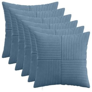 vidaXL Povlak na pol&scaron;t&aacute;ř 6 pcs ALMELO Modr&aacute; 30 x 30 cm man&scaron;estr