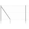 vidaXL Plotov&yacute; sloupek. &Scaron;ed&aacute; 10 x 1,6 m (50 mm s&iacute;ť) Ocel a PVC