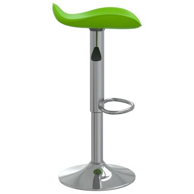 vidaXL Barové stoličky 2 ks zelené chromovaná ocel a umělá kůže