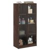 vidaXL Highboard s dv&iacute;řky hněd&yacute; dub 68 x 37 x 142 cm kompozitn&iacute; dřevo