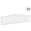 vidaXL Klenut&eacute; gabionov&eacute; ko&scaron;e 7 ks 400x50x80/100 cm pozinkovan&eacute; železo
