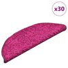 vidaXL Schodov&eacute; rohože 30 ks 56 x 17 x 3 cm růžov&eacute;, půlkulat&eacute;