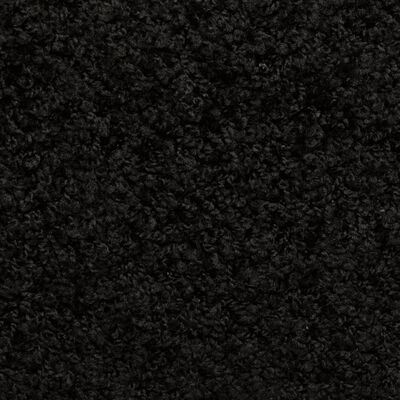 vidaXL Kobercové nášlapy na schody 15 ks 65x21x4 cm černé