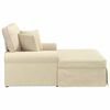 vidaXL Lounge chaise s vol&aacute;nem Kr&eacute;mov&aacute; 91 x 157 x 91 cm textil