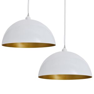 vidaXL Stropn&iacute; lampa polokoule 2 ks s nastavitelnou v&yacute;&scaron;kou b&iacute;l&aacute;