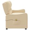 vidaXL 2místné masážní polohovací křeslo krémové textil