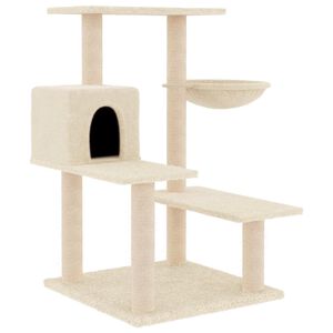 vidaXL &Scaron;krabadlo pro kočky se sisalov&yacute;mi sloupky kr&eacute;mov&eacute; 82,5 cm
