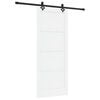 vidaXL Posuvn&eacute; dveře B&iacute;l&aacute; a čern&aacute; 83 x 202 cm Masivn&iacute; borovicov&eacute; dřevo