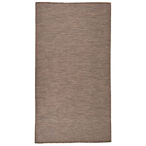 vidaXL Venkovn&iacute; hladce tkan&yacute; koberec 80x150 cm hněd&aacute;