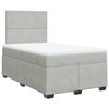 vidaXL Box spring postel s matrac&iacute; světle &scaron;ed&aacute; 120 x 200 cm samet