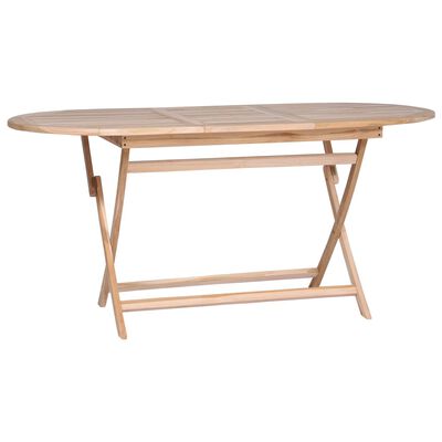 vidaXL Skládací zahradní stůl 160 x 80 x 75 cm masivní teakové dřevo