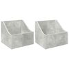 vidaXL Krabice na LP desky 2 ks Betonově &scaron;ed&aacute; 37 x 33 x 32 cm
