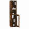 vidaXL Skř&iacute;ň highboard kouřov&yacute; dub 34,5 x 34 x 180 cm kompozitn&iacute; dřevo