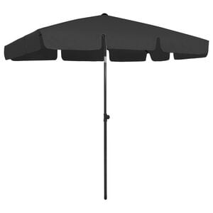 vidaXL Pl&aacute;žov&yacute; slunečn&iacute;k čern&yacute; 200 x 125 cm