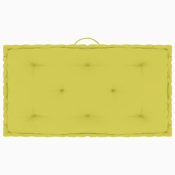 vidaXL Podu&scaron;ky na n&aacute;bytek z palet 3 ks jablkově zelen&eacute; bavlna