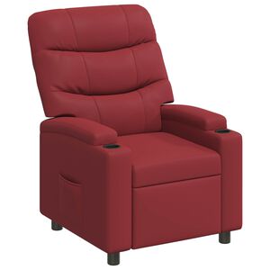 vidaXL Polohovac&iacute; křeslo V&iacute;no Červen&eacute; 75 x 93 x 102 cm Textil