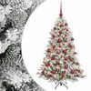 vidaXL Uměl&yacute; v&aacute;nočn&iacute; stromek s baňkami 120 cm 150 LED Tepl&aacute; b&iacute;l&aacute;