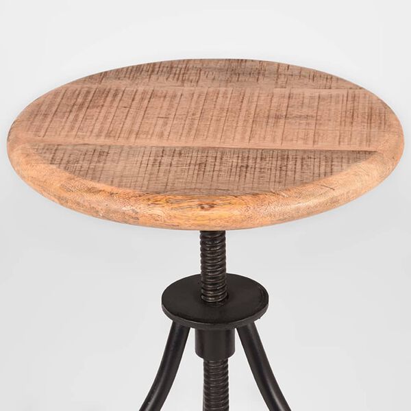 LABEL51 Stolička Jaipur 35 x 35 x 46&ndash;75 cm dřevo / čern&aacute;