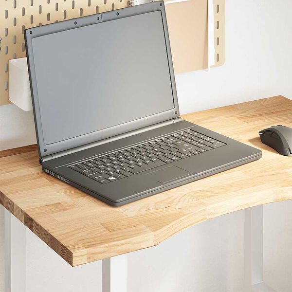 vidaXL Stolní deska neošetřené 80x60x2,5 cm dub obdélníkový