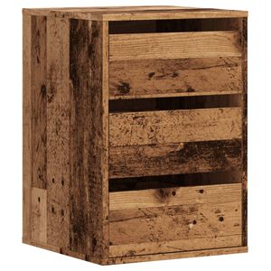 vidaXL Rohov&aacute; z&aacute;suvkov&aacute; komoda old wood 40x41x58 cm kompozitn&iacute; dřevo