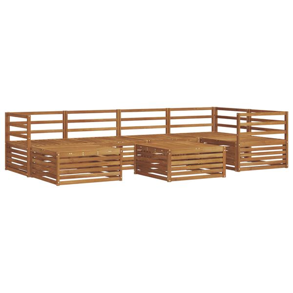 vidaXL Venkovn&iacute; pohovkov&aacute; souprava 7 pcs Př&iacute;rodn&iacute;