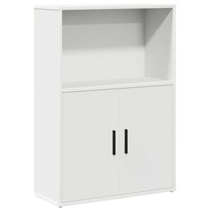 vidaXL Knihovna b&iacute;l&aacute; 60x24x85 cm kompozitn&iacute; dřevo
