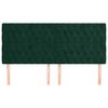 vidaXL Čelo postele tmavě zelen&eacute; 200 x 7 x 118/128 cm sametov&eacute;