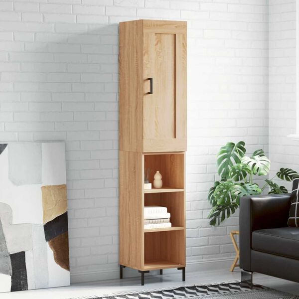 vidaXL Skř&iacute;ň highboard dub sonoma 34,5 x 34 x 180 cm kompozitn&iacute; dřevo