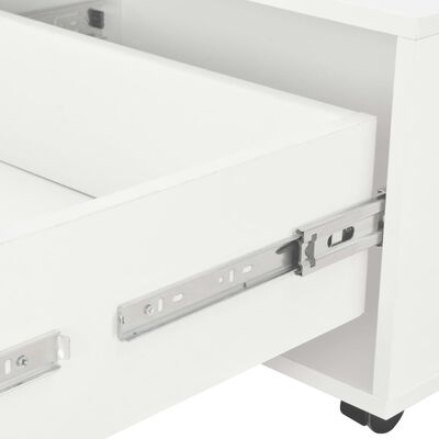 vidaXL Konferenční stolek bílý s vysokým leskem 100 x 100 x 35 cm