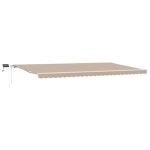 vidaXL Stahovac&iacute; mark&yacute;za B&eacute;žov&aacute; 600 &times; 350 cm L&aacute;tka a hlin&iacute;k