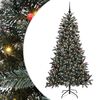 vidaXL Uměl&yacute; v&aacute;nočn&iacute; stromeček Zelen&aacute; 180 cm PVC, plast a ocel