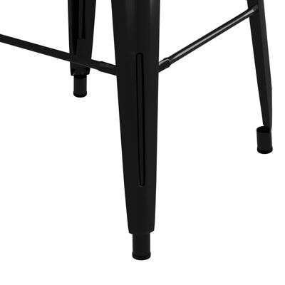 vidaXL Barové stoličky stohovatelné 2 ks černé kov