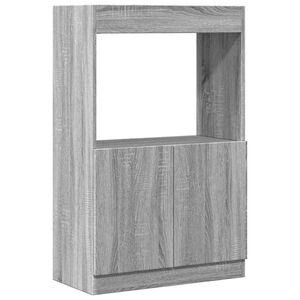 vidaXL Skř&iacute;ň highboard &scaron;ed&aacute; sonoma 63 x 33 x 100 cm kompozitn&iacute; dřevo