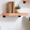 vidaXL N&aacute;stěnn&aacute; police světle hněd&aacute; 40x30x(2-6)cm o&scaron;etřen&yacute; masivn&iacute; dub
