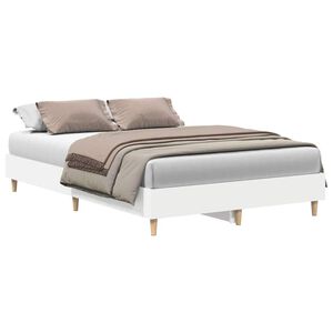 vidaXL R&aacute;m postele bez matrace b&iacute;l&yacute; 120x200 cm Dřevěn&eacute; konstrukce