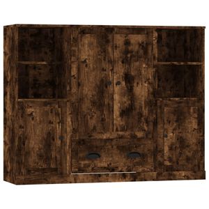 vidaXL Highboardy 3 ks kouřov&yacute; dub kompozitn&iacute; dřevo