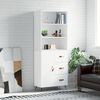 vidaXL Skř&iacute;ň highboard b&iacute;l&aacute; 69,5 x 34 x 180 cm kompozitn&iacute; dřevo