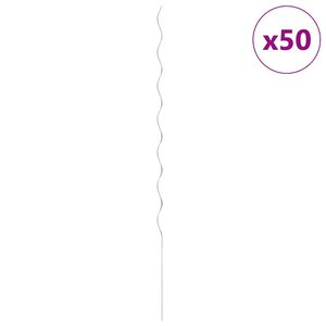vidaXL 50 ks spir&aacute;lov&eacute; tyče k rostlin&aacute;m 170 cm pozinkovan&aacute; ocel