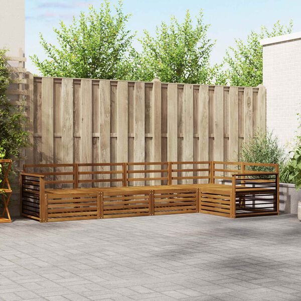 vidaXL Venkovn&iacute; pohovkov&aacute; souprava 5 pcs Př&iacute;rodn&iacute;