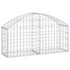 vidaXL Klenut&yacute; gabionov&yacute; ko&scaron; 100 x 30 x 40/60 cm pozinkovan&eacute; železo